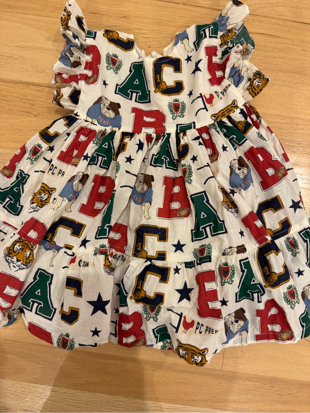 Pink Chicken Kit Dress Varsity Letters PC Prep